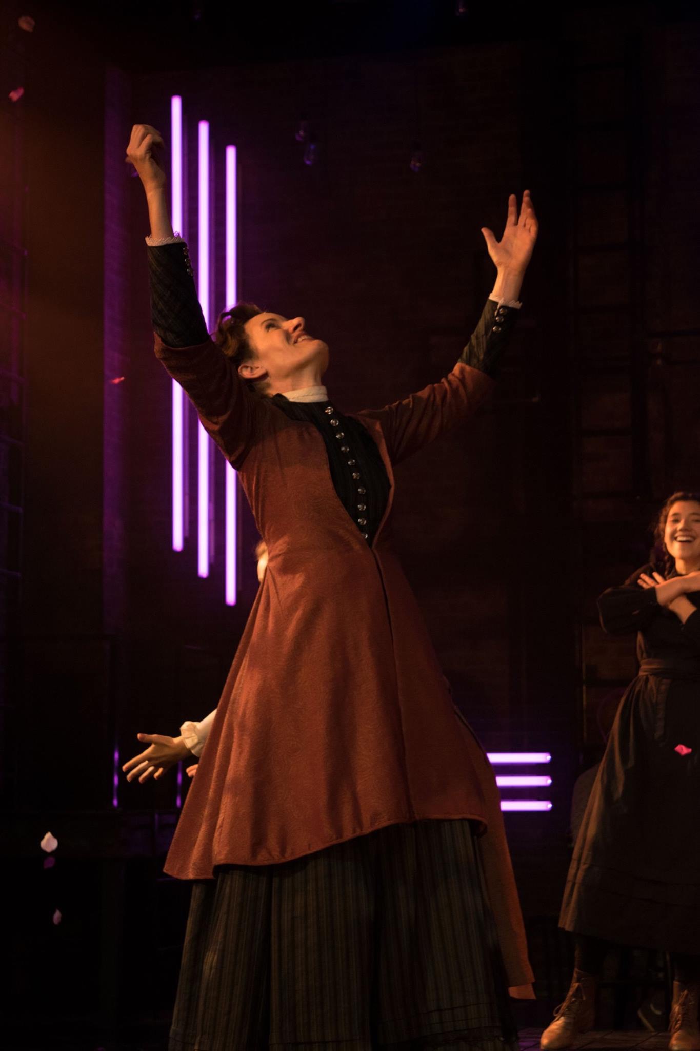 Sarah celebrates the Purple Summer in Spring Awakening.